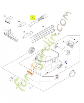 Tuyau flexible d'aspiration SA04-501-0800- Pièce détachée Stihl / Vicking