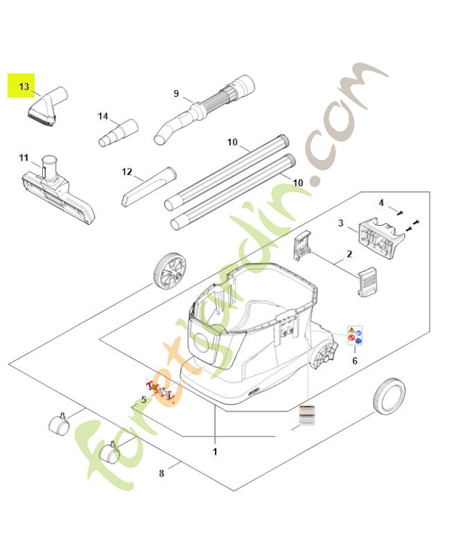 Embout pour sols SA03-500-2700- Pièce détachée Stihl / Vicking