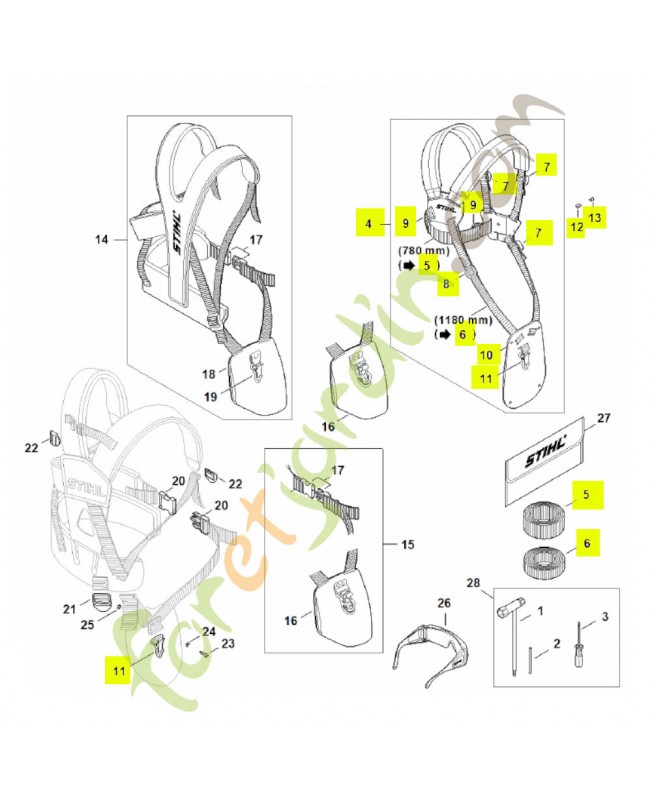 Harnais double STIHL 4119-710-9001