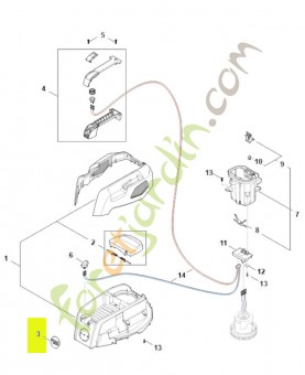 Plaque matricule SA04-967-1503- Pièce détachée Stihl / Vicking