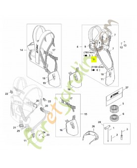 Boucle de réglage 25 mm 4119-718-6300- Pièce détachée Stihl