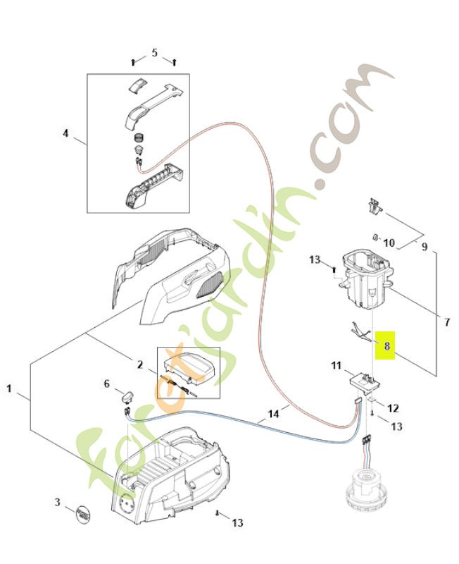 Ressort MA01-791-3100. Pièce détachée Stihl