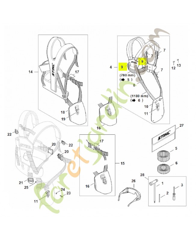 Boucle de réglage 4119-718-6310- Pièce détachée Stihl