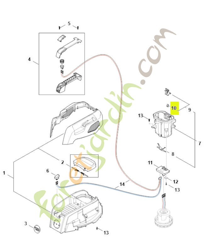Ressort à lame BA07-435-8900- Pièce détachée Stihl / Vicking
