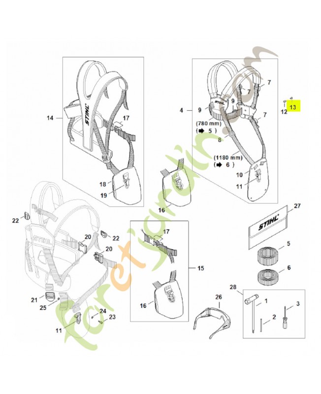 Rivet 4 x 8 9409-021-4420. Pièce de rechange Sithl