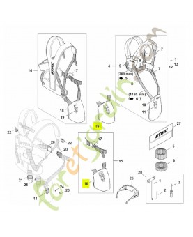 Rembourrage pour Harnais Advance plus 4147-740-2502 stihl