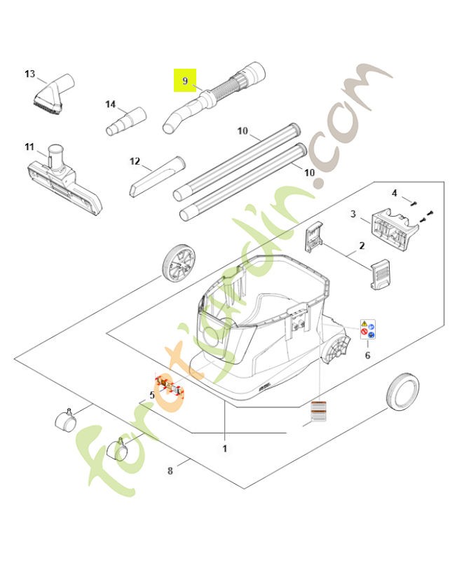 Tuyau flexible d'aspiration SA04-501-0801- Pièce détachée Stihl / Vicking