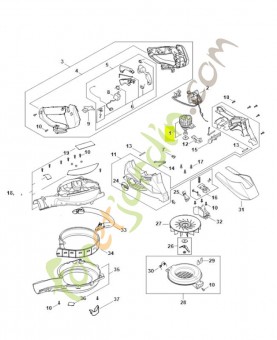 Moteur électrique SA02-600-0201- Pièce détachée Stihl / Vicking