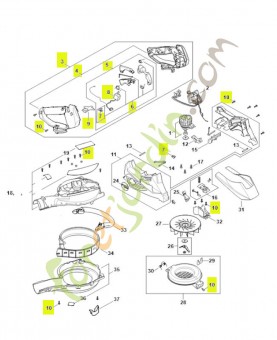 Poignée SA02-790-0501- Pièce détachée Stihl / Vicking