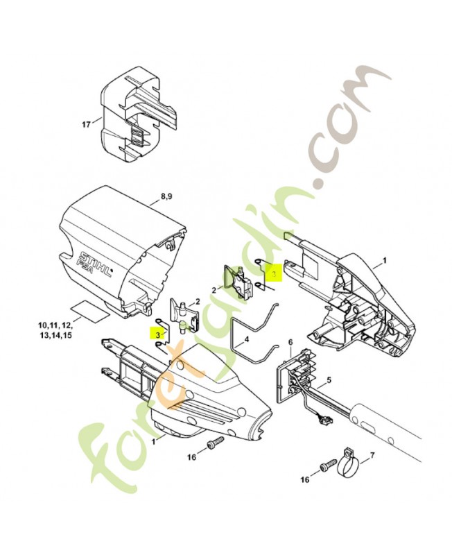 Ressort coude 0000-998-0405- Pièce détachée Stihl