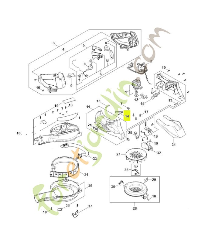 Ressort 4522-791-3100- Pièce détachée Stihl
