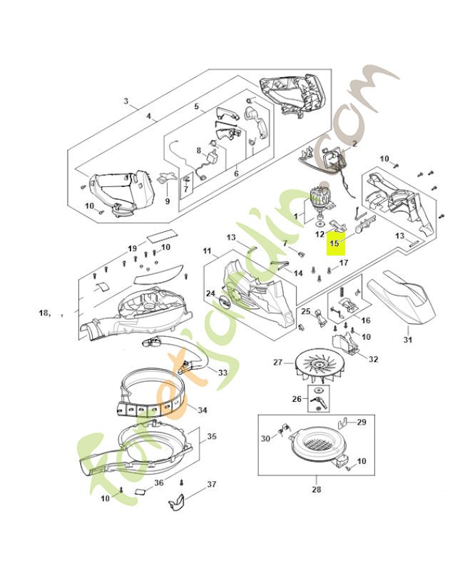 Plaque porte-contact SA02-404-0801- Pièce détachée Stihl / Vicking