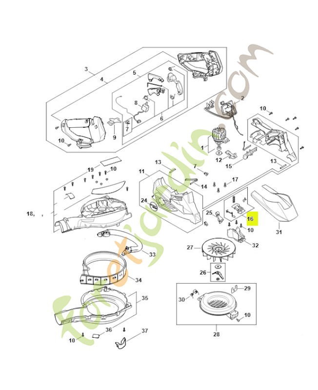 Plaque porte-contact SA02-400-0600- Pièce détachée Stihl / Vicking