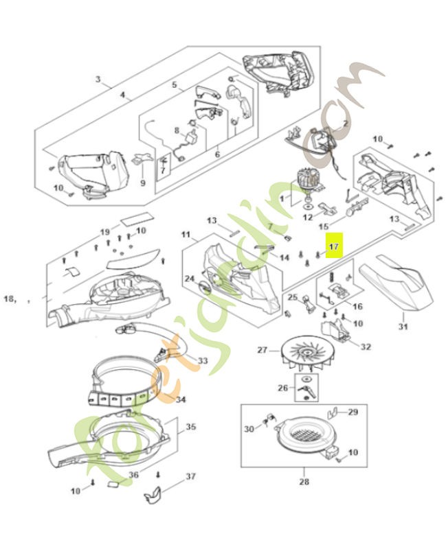 Vis cylind is d5x18 9075-478-4085. Pièce détachée Stihl / Vicking