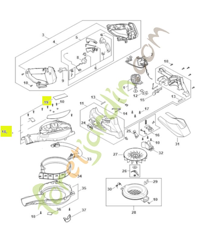 Carter de turbine SA02-700-4102- Pièce détachée Stihl / Vicking
