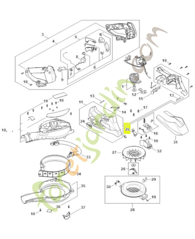 Levier d'encliquetage SA02-792-3700 - Pièce détachée Stihl / Vicking