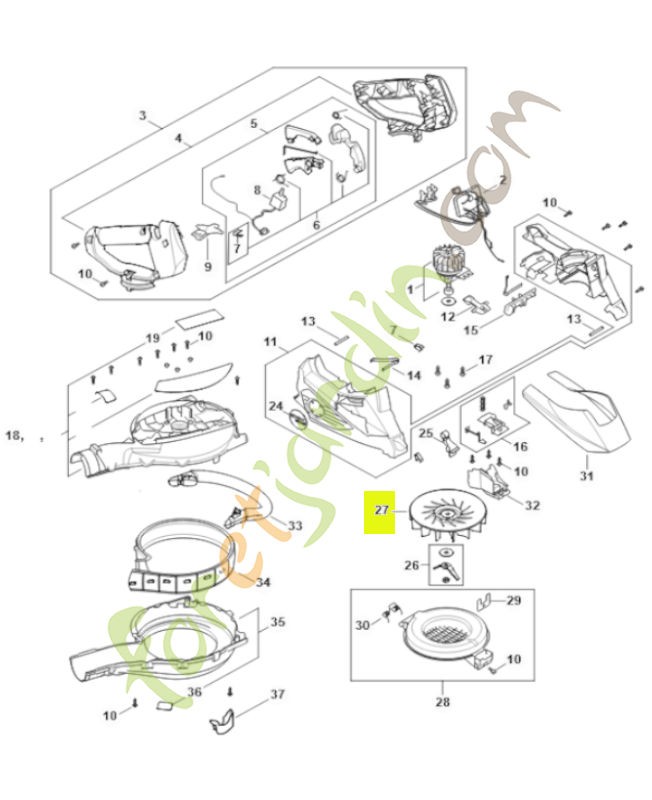 Turbine SA02-704-3400- Pièce détachée Stihl / Vicking