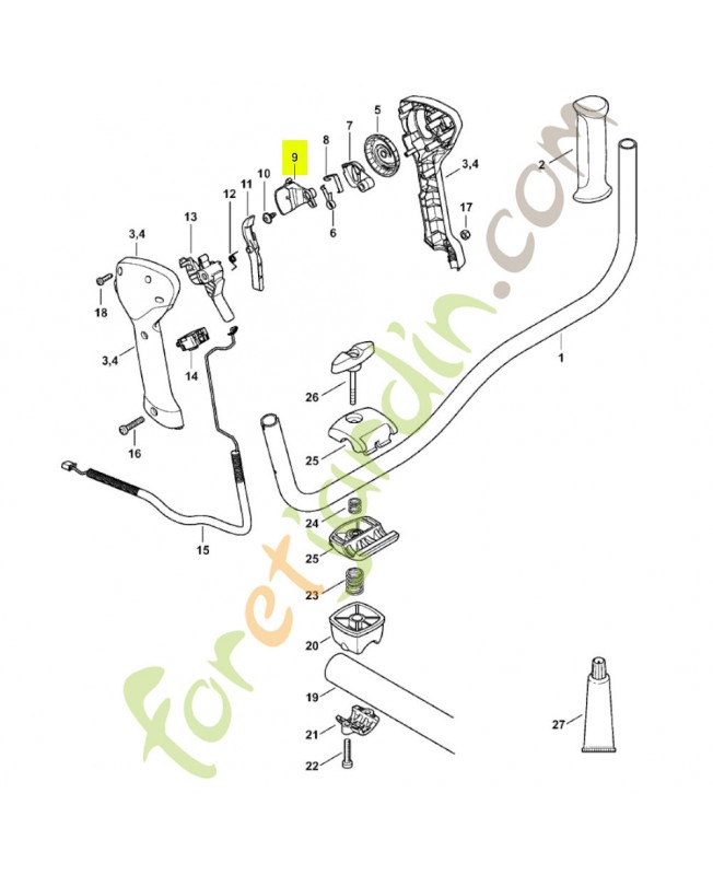 Levier d'encliquetage 4863-435-2800- Pièce détachée Stihl