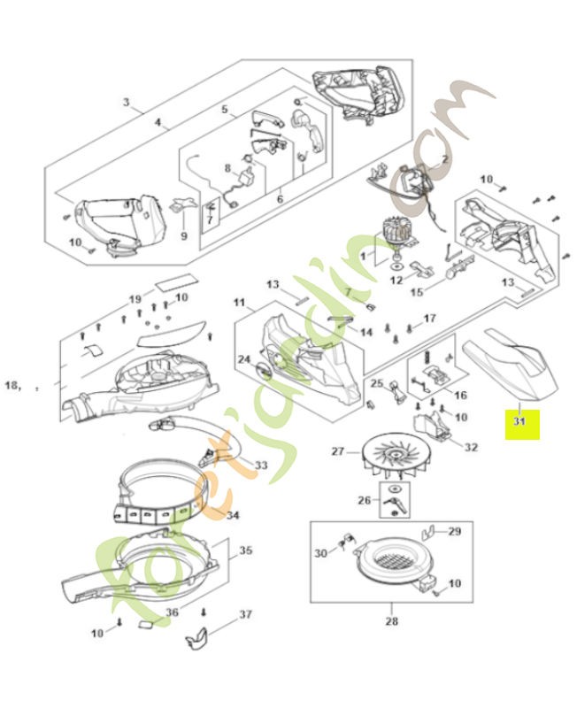 Recouvrement SA02-791-7500 - Pièce détachée Stihl / Vicking