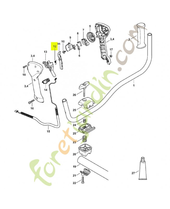 Ressort coude 4128-182-4501. Pièce de rechange Sithl