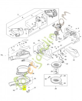 Pictogramme d'avertissement 0000-967-7398- Pièce détachée Stihl / Vicking