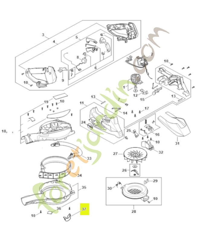Serre-flan SA02-792-9900- Pièce détachée Stihl / Vicking