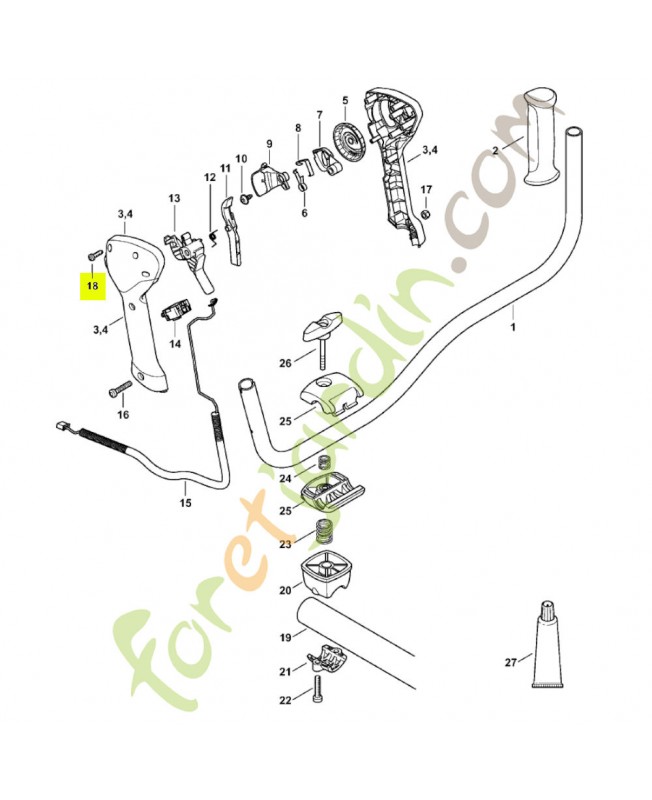 Vis cylindrique IS-P4x16 9074-478-3025. Pièce détachée Stihl
