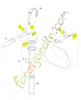 Tube de soufflage SA02-700-1801. Pièce détachée Stihl / Vicking