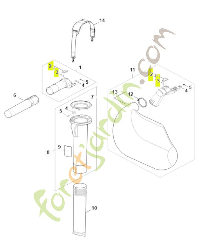 Levier d'encliquetage SA02-430-3400 - Pièce détachée Stihl / Vicking
