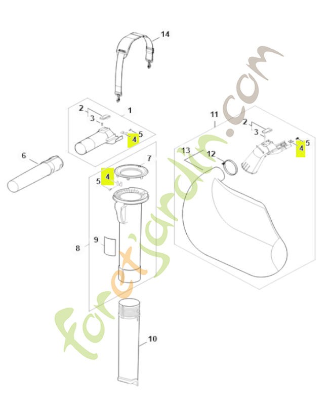 Languette enfichable SA02-431-2100 - Pièce détachée Stihl / Vicking