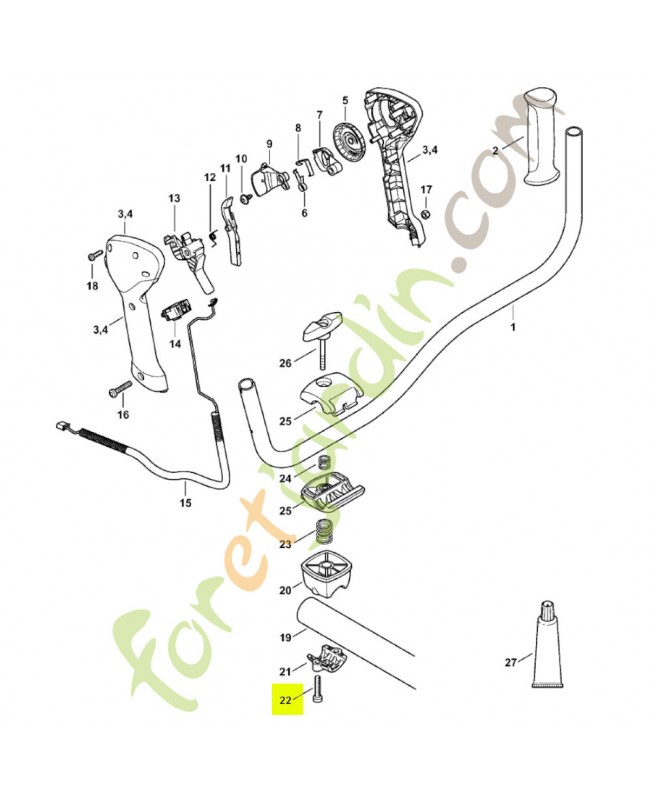 Vis is-m6x30 9022-341-1370. Pièce détachée Stihl