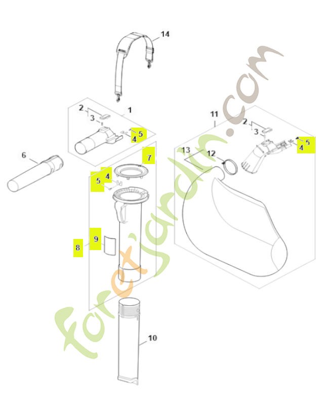 Tube d'aspiration référence SA02-760-3501 - Pièce détachée Stihl / Vicking