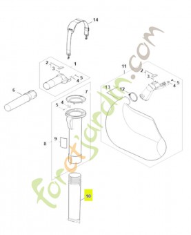 Tube d'aspiration référence SA02-708-3501 - Pièce détachée Stihl / Vicking