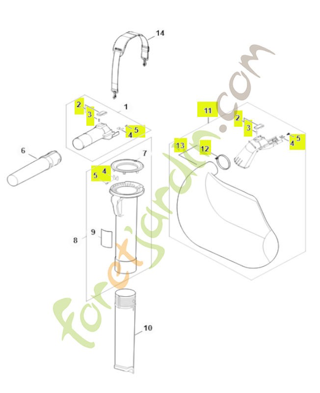 Sac de ramassage SA02-700-9702- Pièce détachée Stihl / Vicking