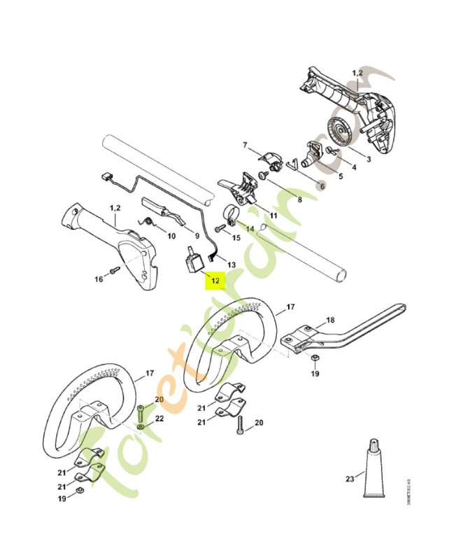 Commutateur 4863-430-0501. Pièce détachée Stihl