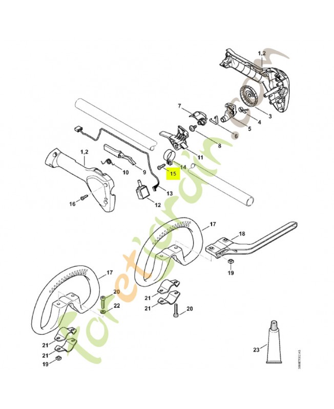 Vis cylindrique is-p5x16 9074-477-4130. Pièce de rechange Sithl