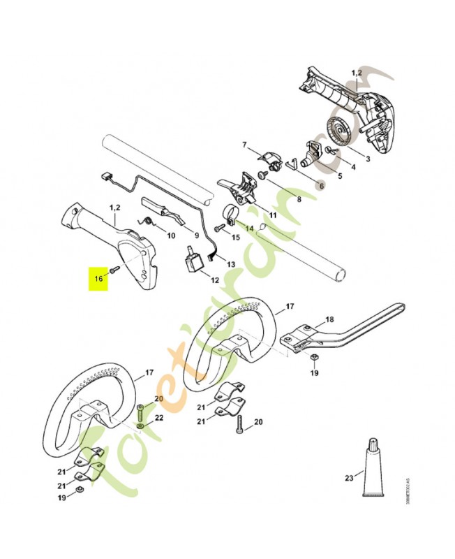 Vis cylindrique IS-P4x16 9074-478-3025. Pièce détachée Stihl