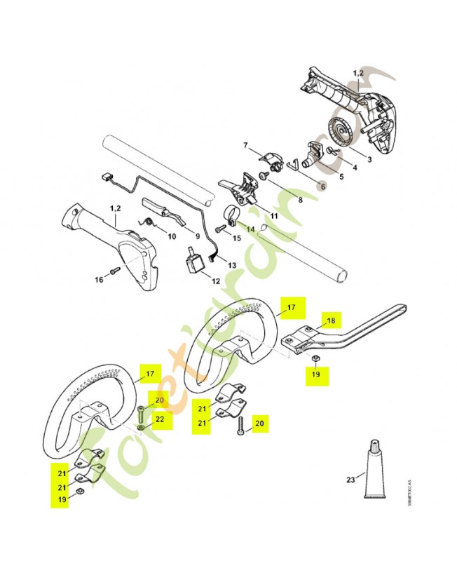 Poignee circulaire fsa 4180-790-3405- Pièce détachée Stihl