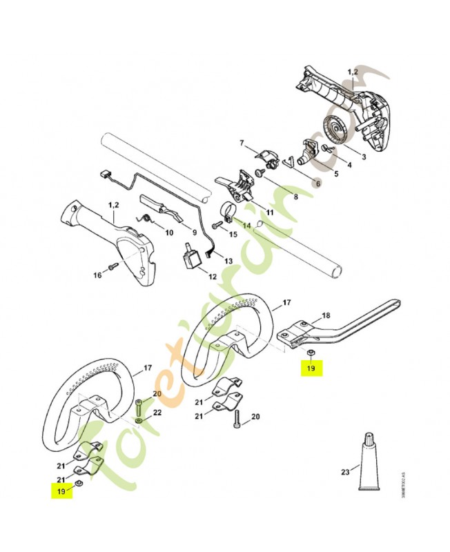 Ecrou 4 pans m6 9222-068-0900- Pièce de détachée Sithl