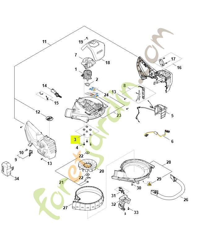 Jeu de butoirs SA07-007-4900- Pièce détachée Stihl / Vicking