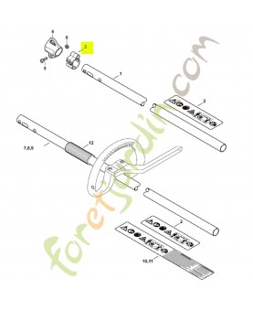 Support ø 25.4 mm 0000-182-2100 - Pièce détachée Stihl