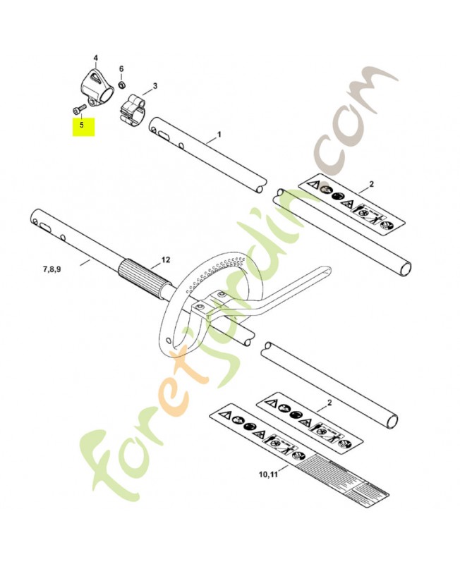 Vis cylindrique is m5 x 16 9022-341-0980 - Pièce détachée Stihl