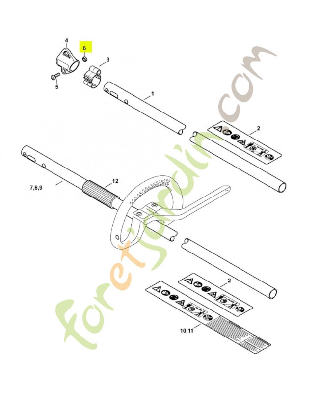 Ecrou à six pans m5 9210-261-0700 - Pièce détachée Stihl