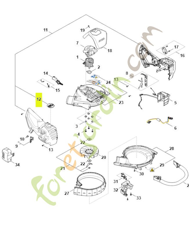 Plaque matricule SA07-967-1601- Pièce détachée Stihl / Vicking