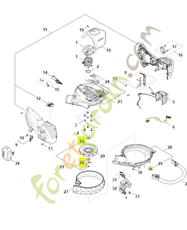 Rondelle 4229-704-7900. Pièce de rechange Sithl / Vicking