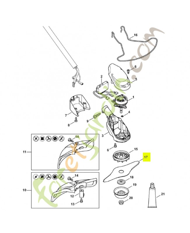 Lame à herbe pour débroussailleuse 2 Dents 260 Stihl référence 4001-713-3812