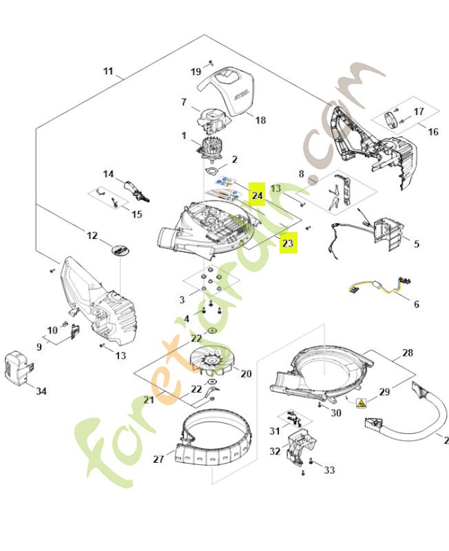 Carter de turbine SA07-700-4100. Pièce de rechange Sithl / Vicking