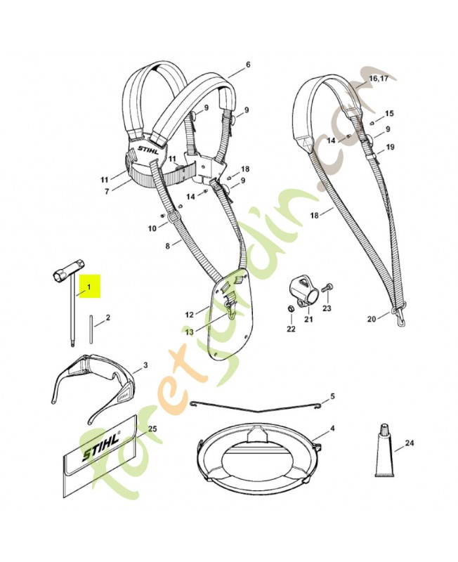Clé multiple 4180-890-3400 - Pièce de détachée Sithl