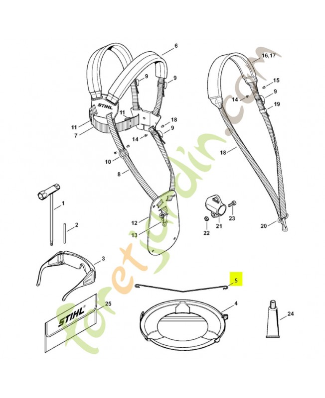 Bride de fixation 4119-792-4305- Pièce de détachée Sithl