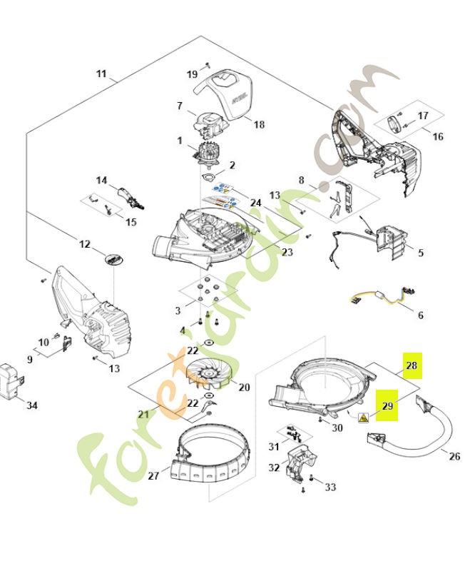 Carter de turbine SA07-700-4103- Pièce détachée Stihl / Vicking